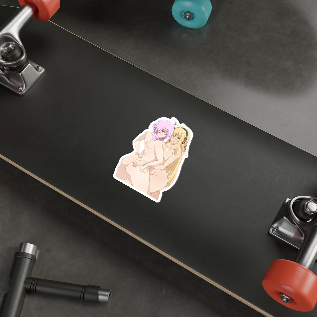 Autocollant imperméable à l’eau Nude Yuzuki Yukari et Tsurumaki Maki Voiceroid Yuri - Ecchi Vinyl Decal