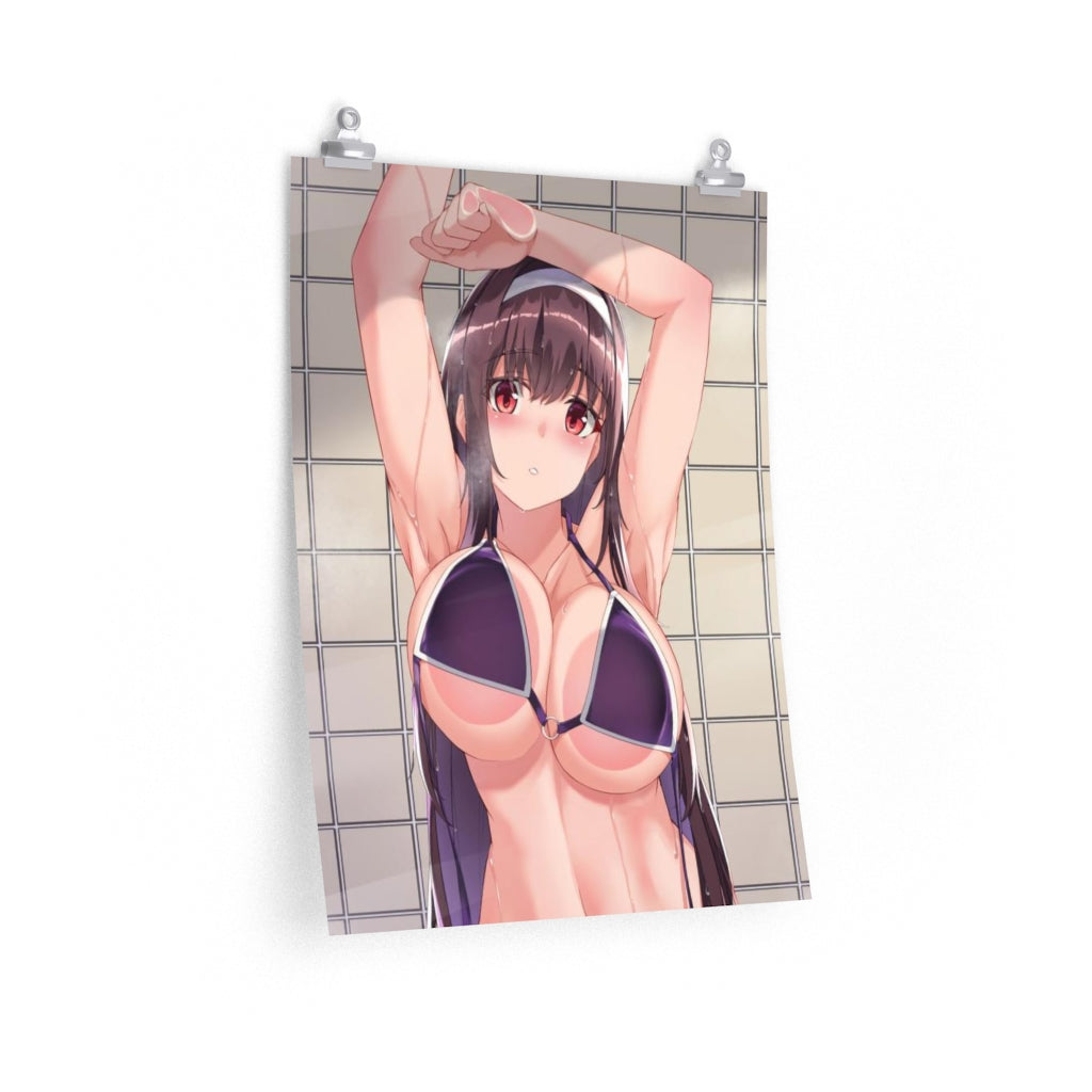 Utaha Kasumigaoka Saekano How to Raise a Boring Girlfriend Big Boobs Bikini Poster - Lewd Premium Matte Vertical Poster - Adult Wall Art