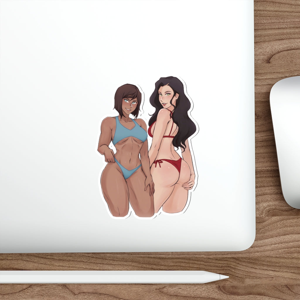 Korrasami Bikini Waterproof Sticker - The Legend of Korra Ecchi Vinyl Anime Decal