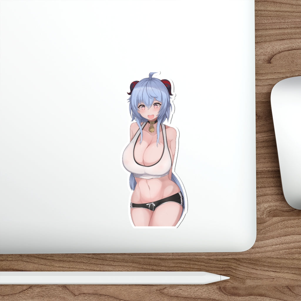 Big Boobs Ganyu Genshin Impact Waterproof Sticker - Ecchi Vinyl Decal