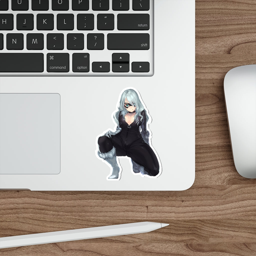 Black Cat Waterproof Sticker - Ecchi Vinyl Decal